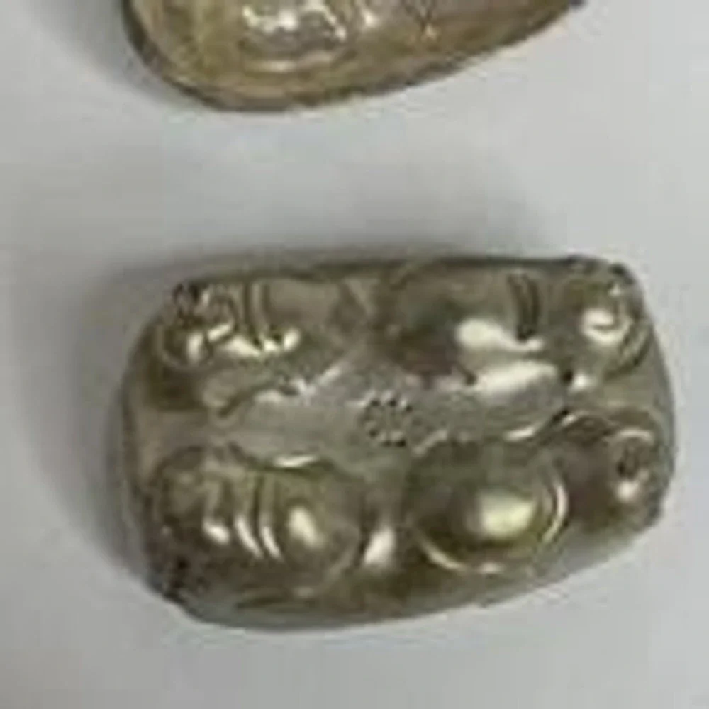 2 Indian Mughal Silver Plated Ceremonial Elephant Figure Pill Box‎ Trinket Boxes